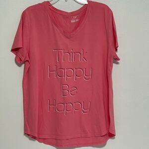 TEK GEAR Pink DryTek High Low Cut Shirt Size XL